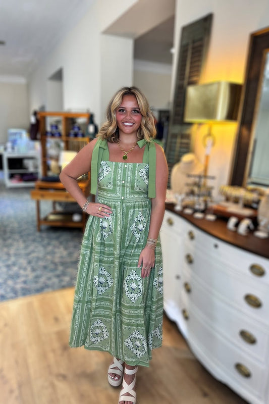 Avocado Bandana Sundress